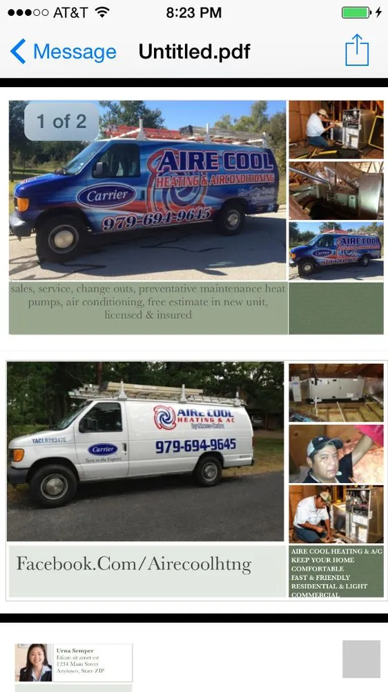 Slide of Aire Cool Heating & Air Conditioning