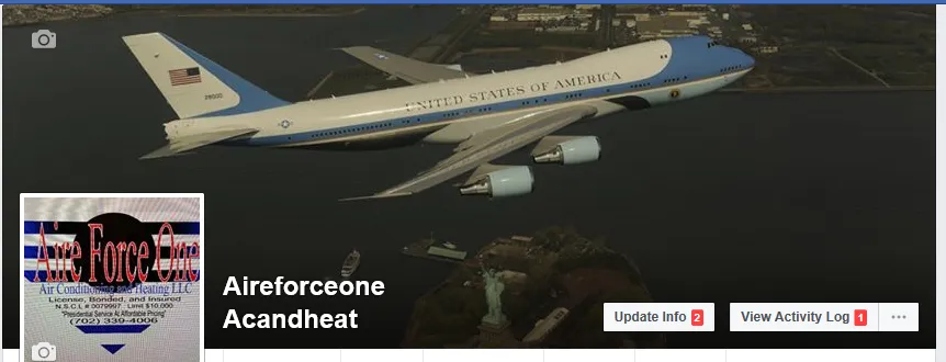 Slide of Aire Force One A/C & Heat