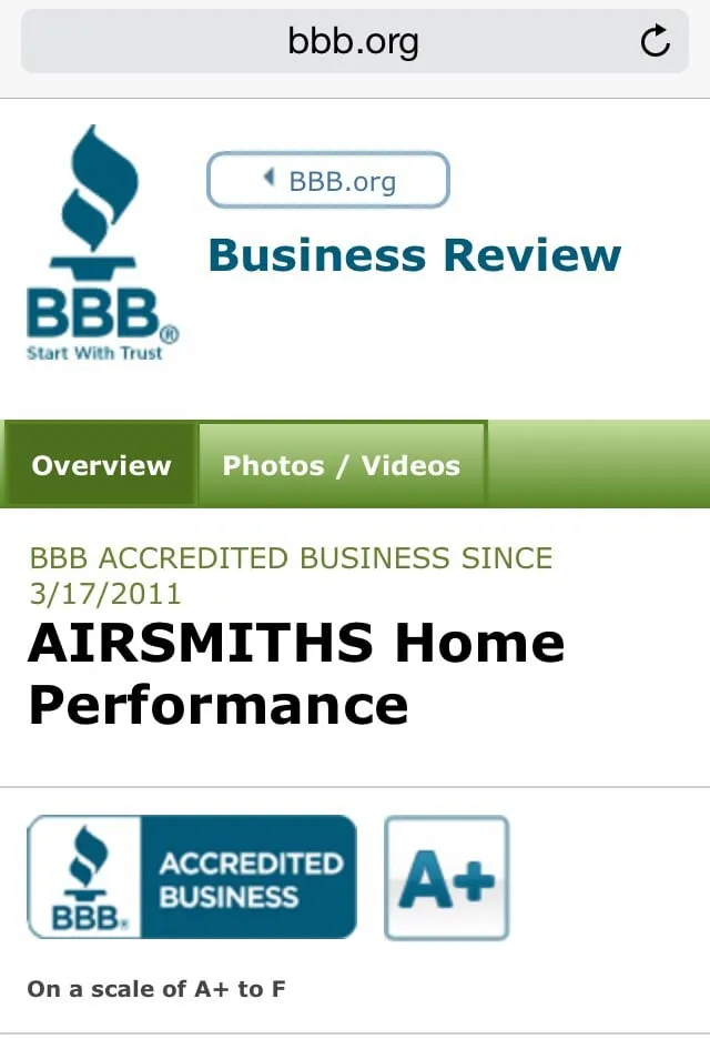 Slide of AIRSMITHS Home Performance