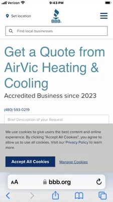 Airvic Heating & Cooling Logo