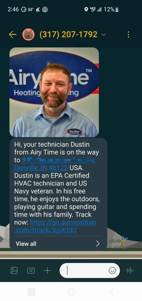 Slide of Airy Time Heating & Cooling