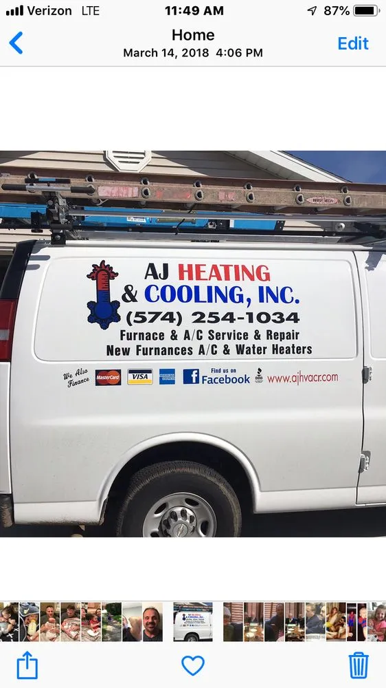 Slide of AJ Heating & Cooling