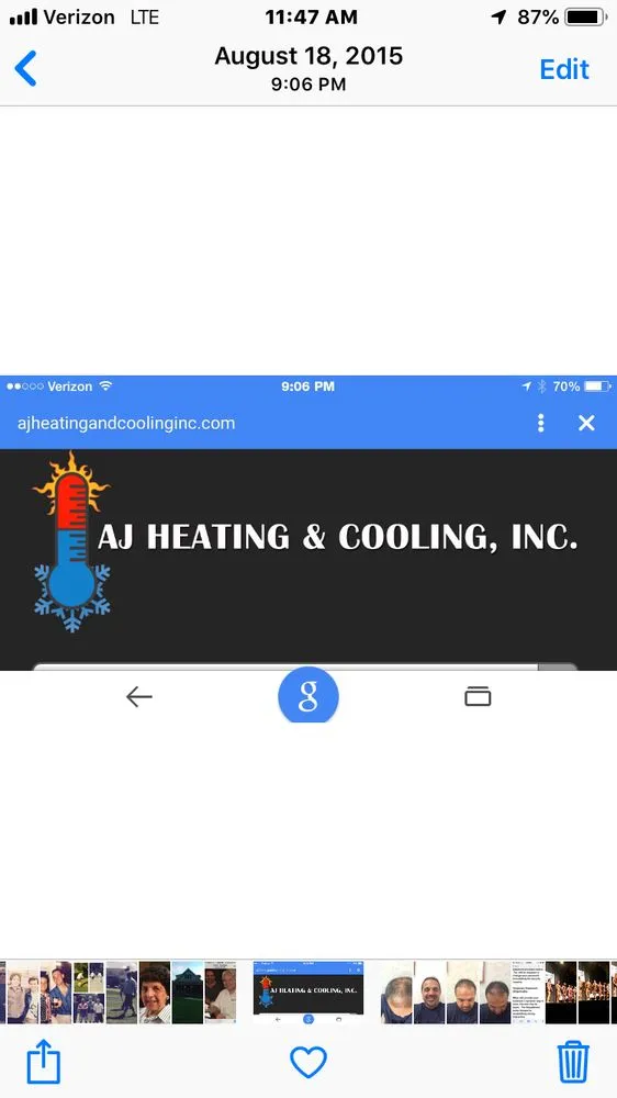 Slide of AJ Heating & Cooling