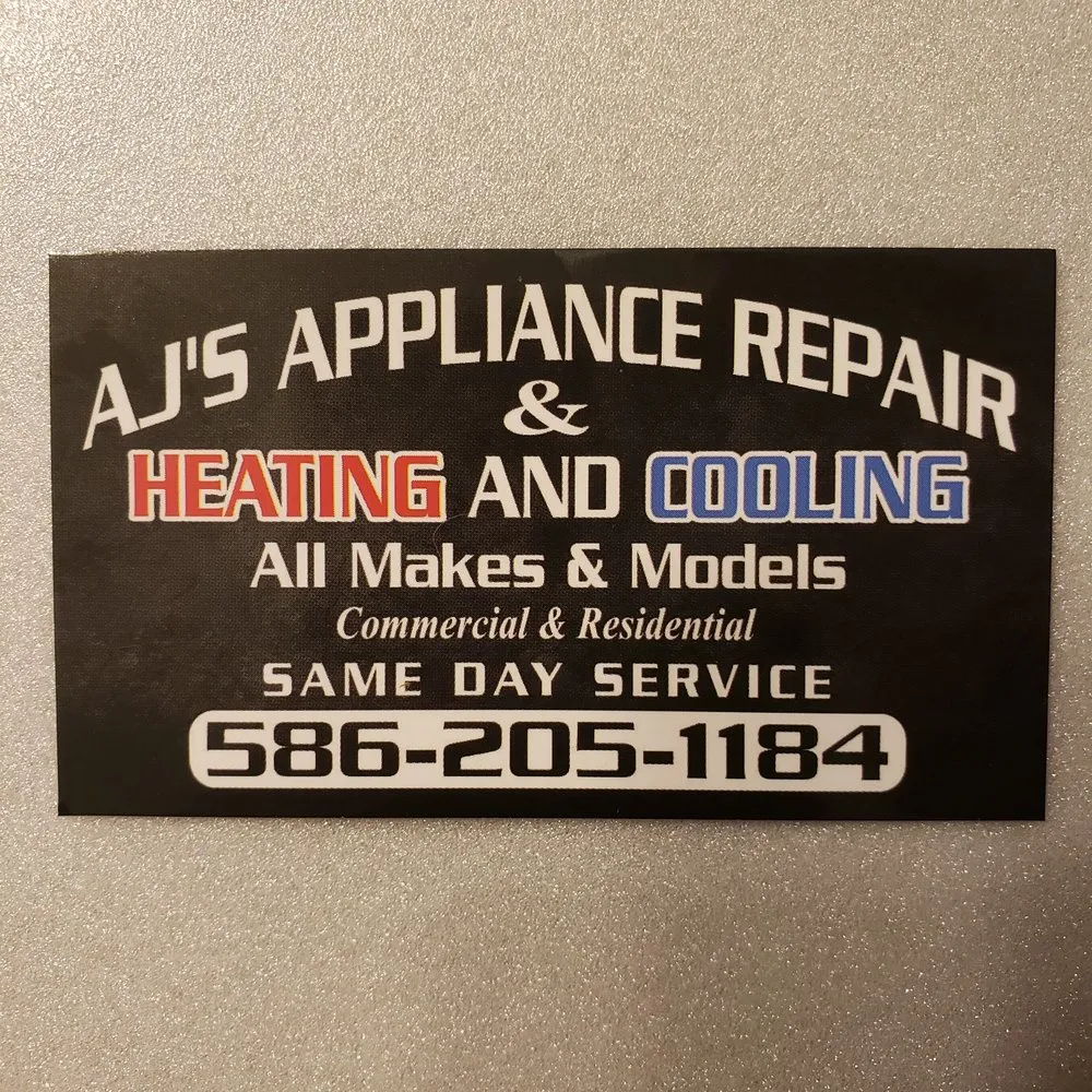 Slide of AJ's Appliance Repair