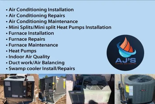 Slide of AJ’s Heating and cooling