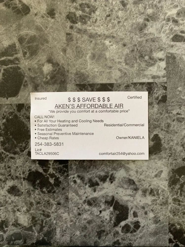 Slide of Aken's Affordable Air