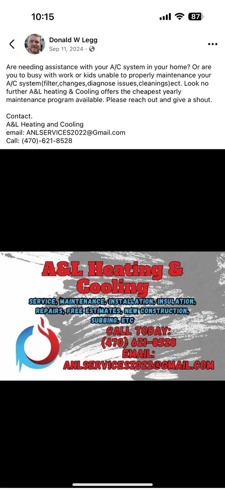 Local heating repair for fast service across Winston, GA - A&L Heating and Cooling