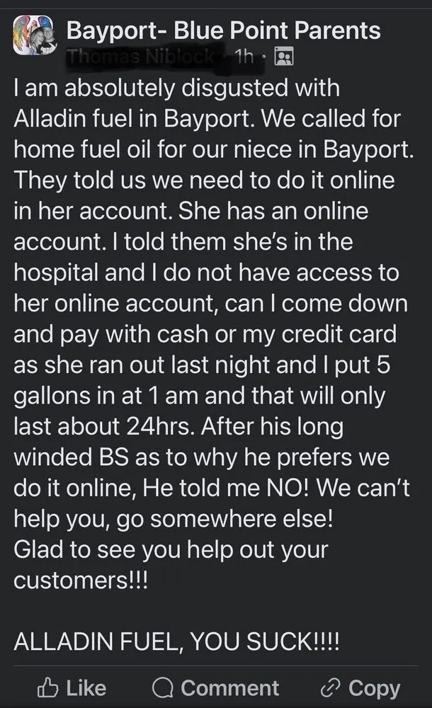 Slide of Aladdin Fuel Svce