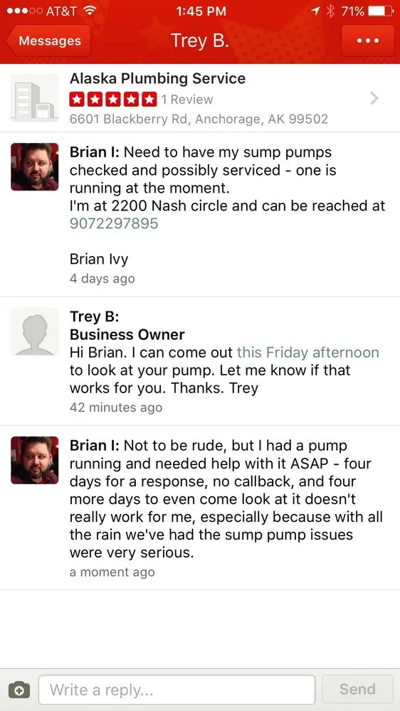 Slide of Alaska Plumbing Service