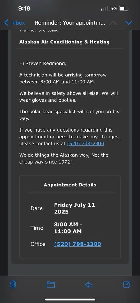 Slide of Alaskan Air Conditioning & Heating