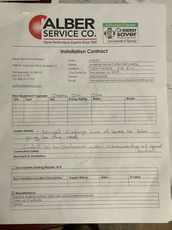 Slide of Alber Service Company