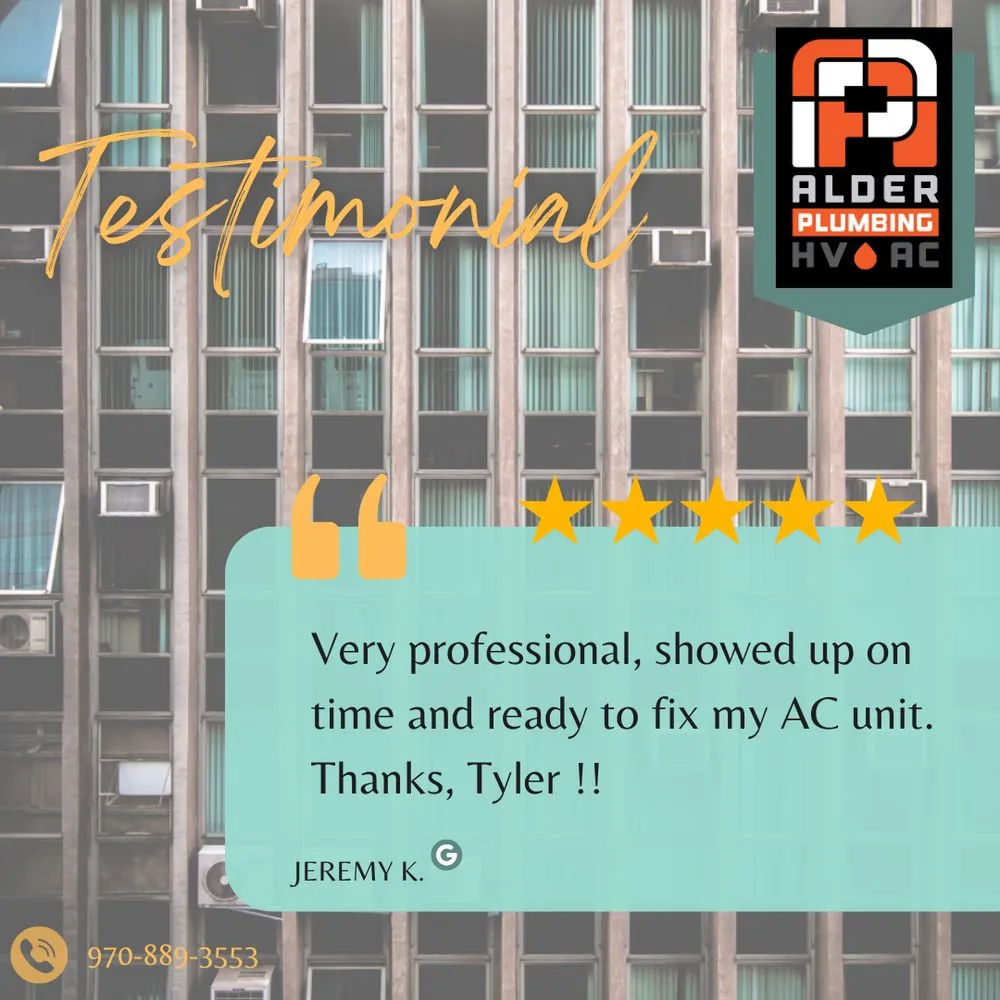 Slide of Alder Plumbing, Heating and Air