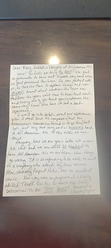 Slide of All American Air