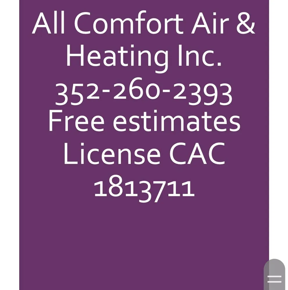 Slide of All Comfort Air & Heating