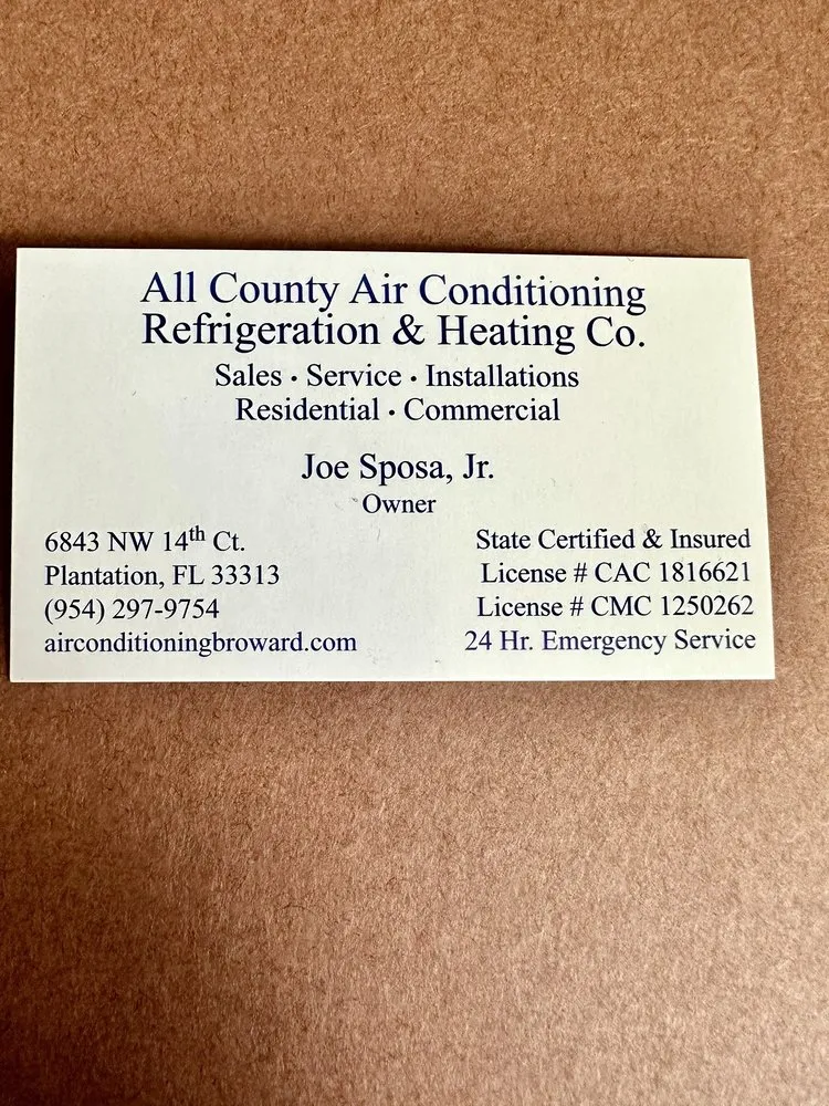Slide of All County Air Conditioning Repair