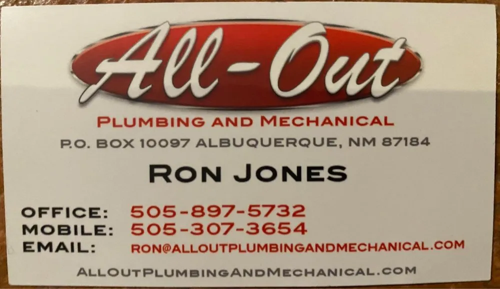 Slide of All-out Plumbing & Mechanical