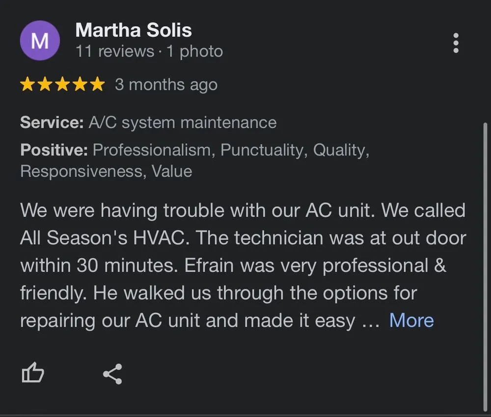 Slide of All Seasons Heating And Cooling