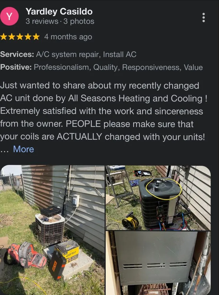 Slide of All Seasons Heating And Cooling