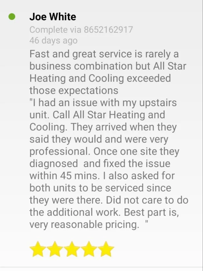 Slide of All-Star Heating and Air Conditioning