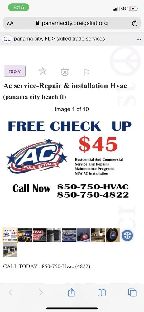 Expert HVAC installation in P C BEACH, FL by All Star Local Repairs