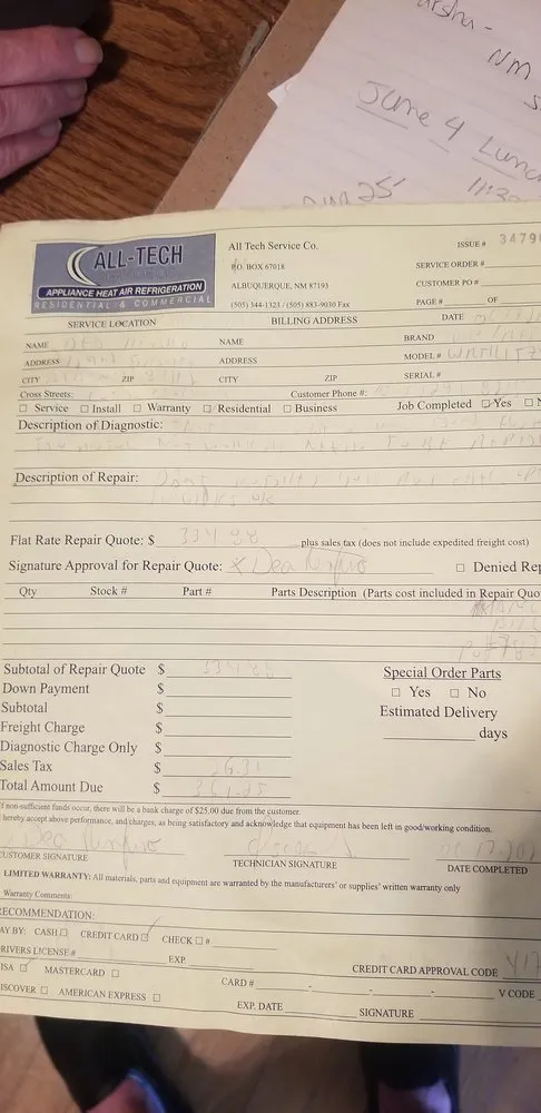 Slide of All-Tech Service Company