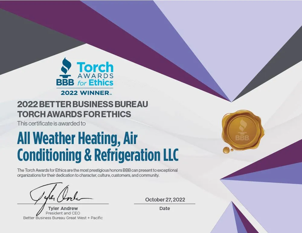 Slide of All Weather Heating, Air Conditioning & Refrigeration