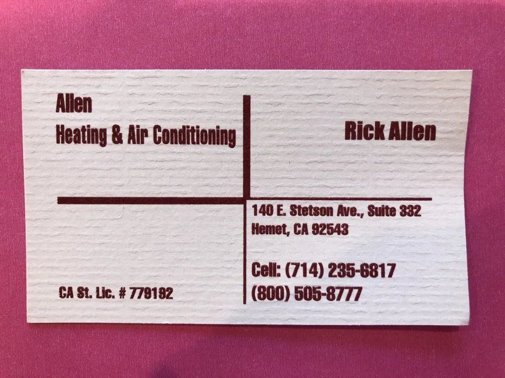 Slide of Allen Heating & Air