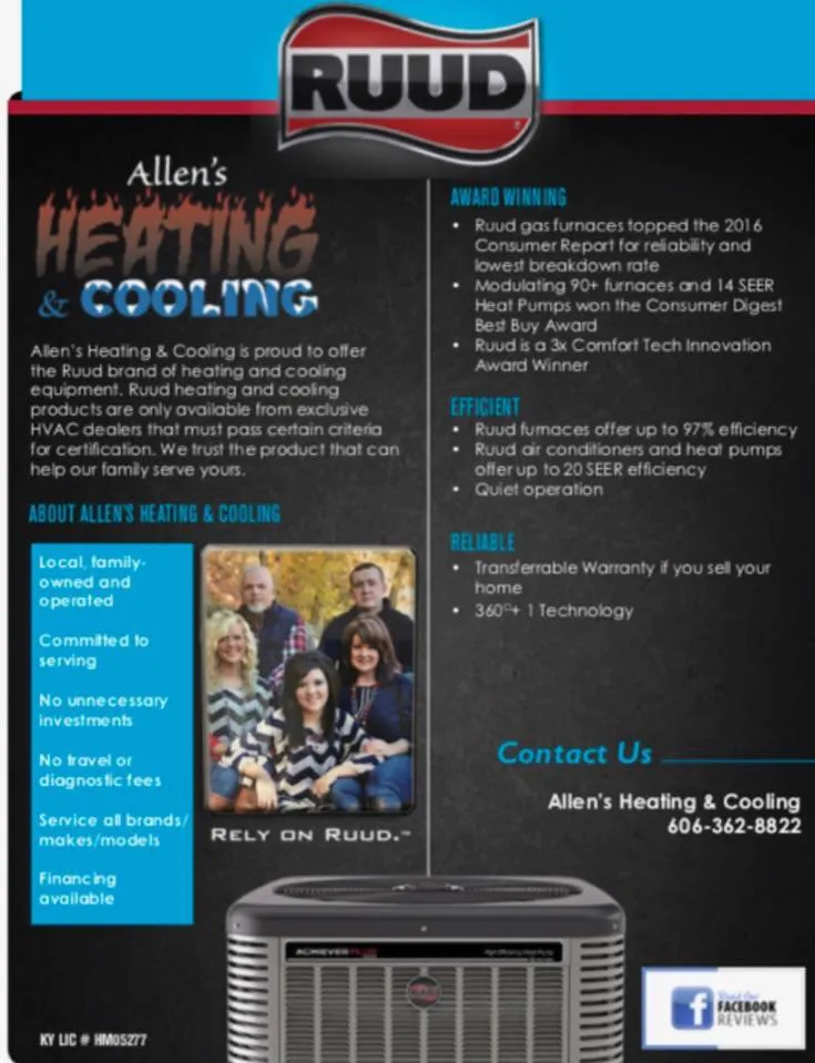 Slide of Allens Heating and Cooling