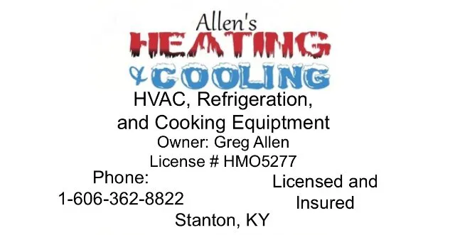 Slide of Allens Heating and Cooling