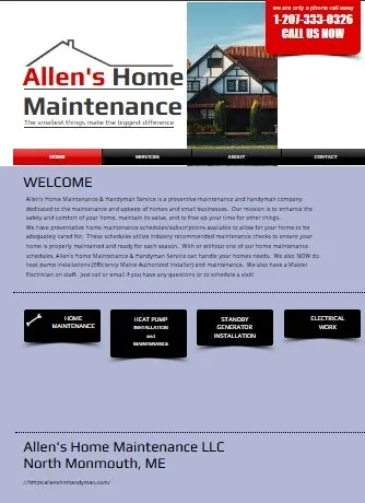 Slide of Allen's Home Maintenance
