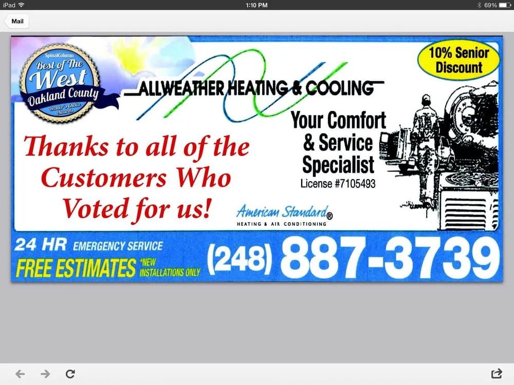 Slide of Allweather Heating & Cooling