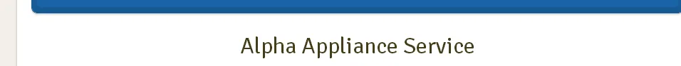 Slide of Alpha Appliance Service
