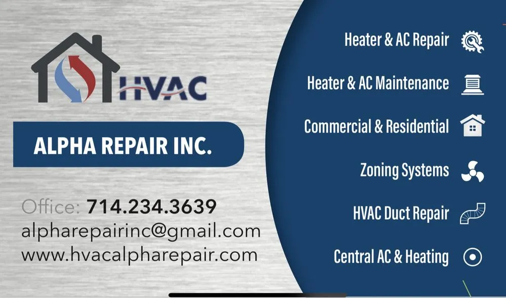 Slide of Alpha HVAC Repair