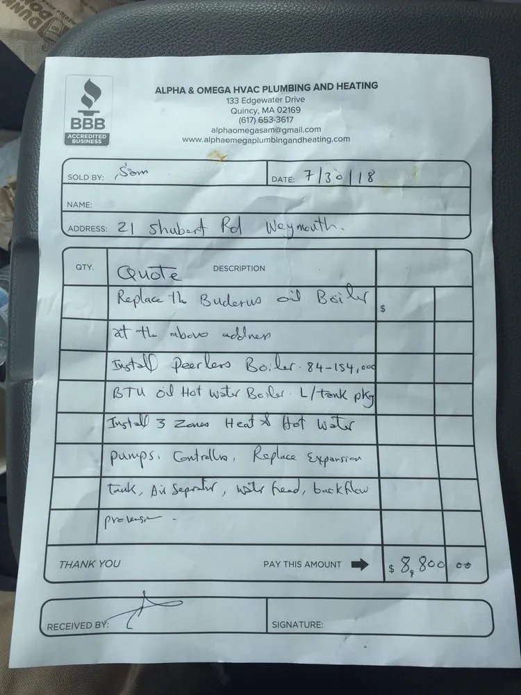 Slide of Alpha Omega HVAC Plumbing and Heating