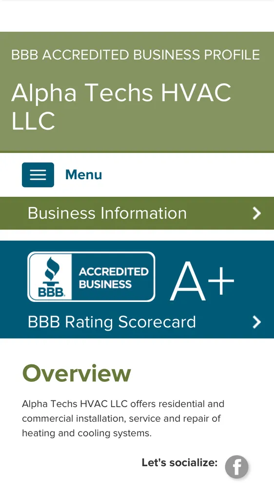 Slide of Alpha Techs HVAC