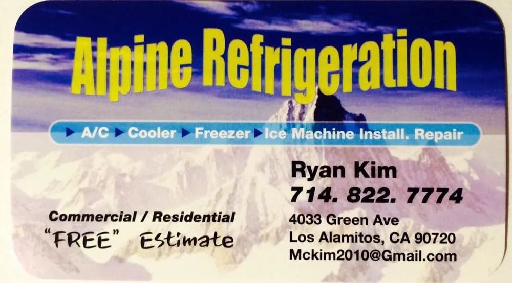 Slide of Alpine Refrigeration