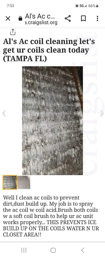 Slide of Al's Handyman Ac Coil Cleaning Services