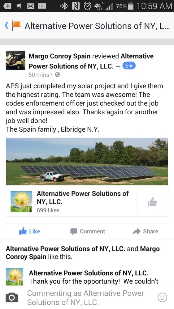 Slide of Alternative Power Solutions