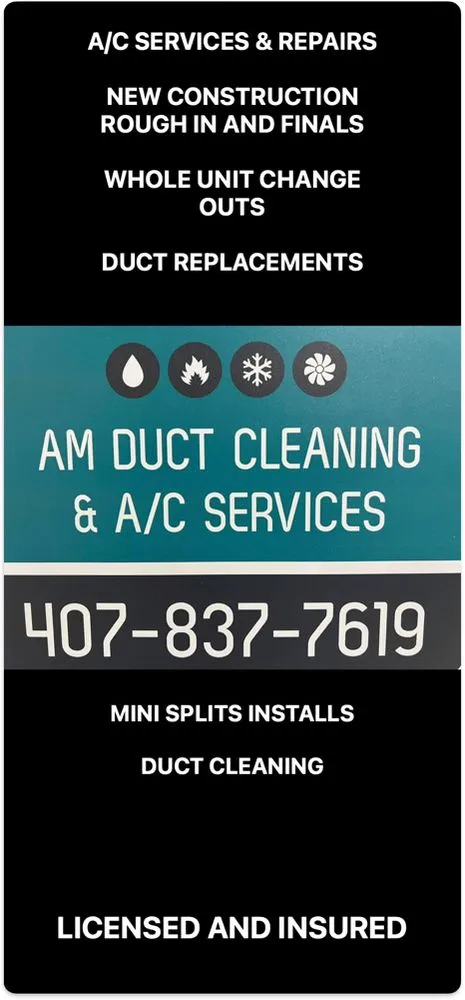 Slide of AM Duct Cleaning & A/C Services