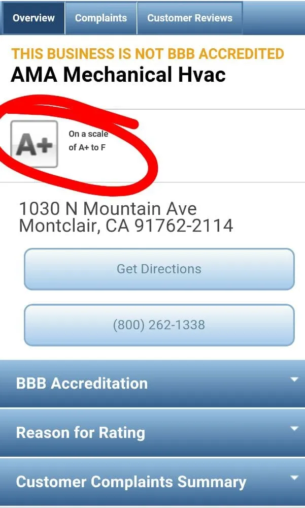 Slide of AMA Heater and A/C Repair