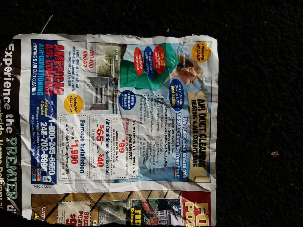 Slide of American Air Comfort