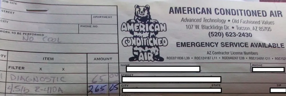 Slide of American Conditioned Air