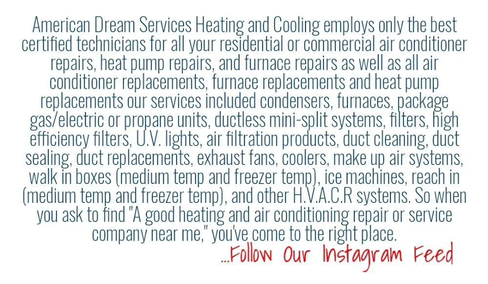 Slide of American Dream Services Heating & Cooling