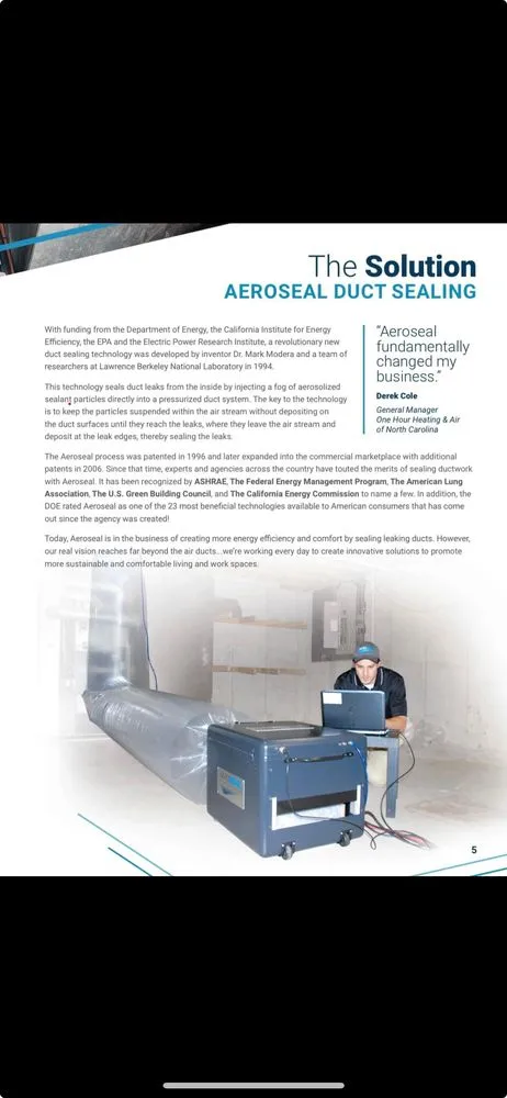 Slide of Ameriseal Duct Sealing