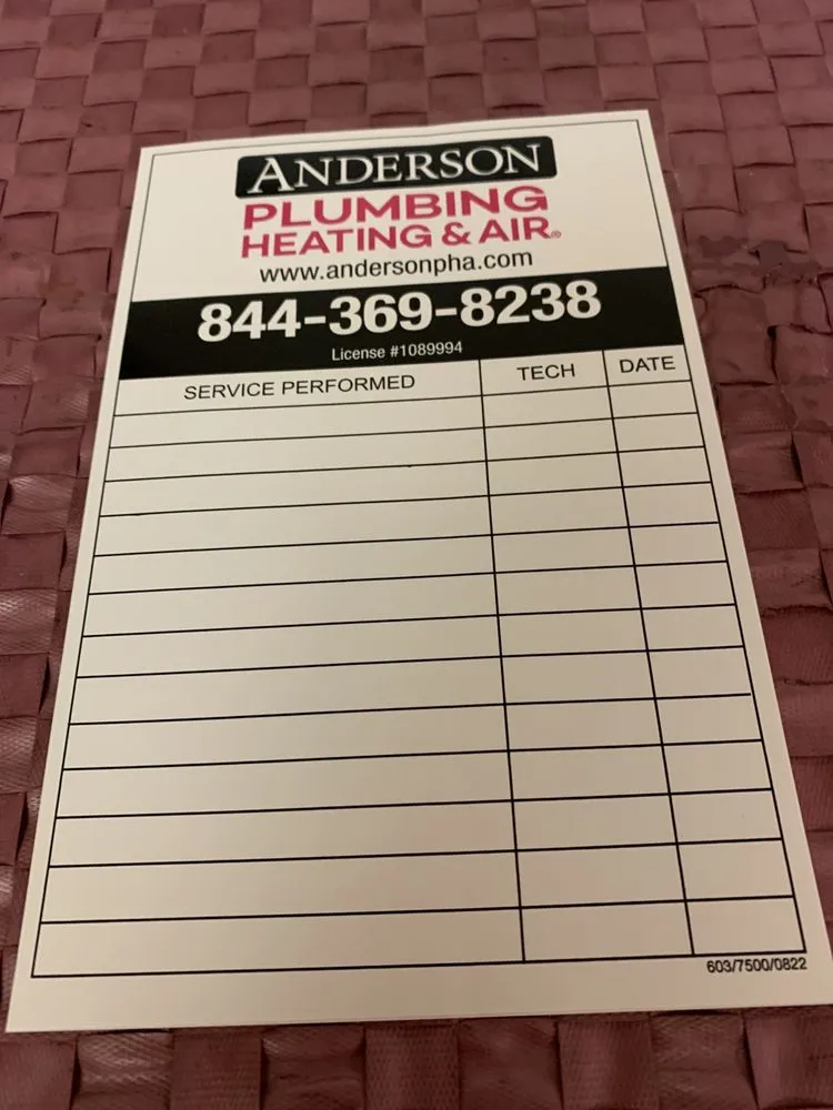 Slide of Anderson Plumbing, Heating & Air