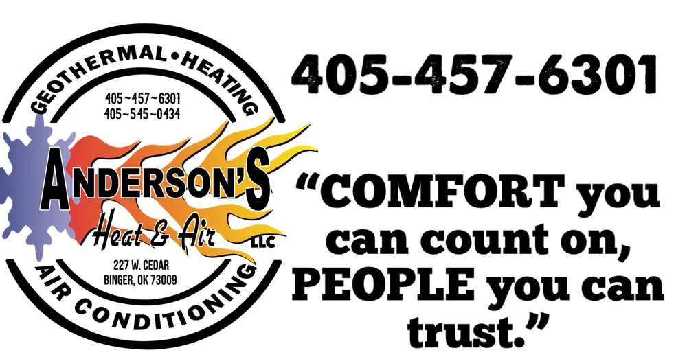 Professional HVAC repair experts serving Binger, OK - Anderson’s Heat and Air