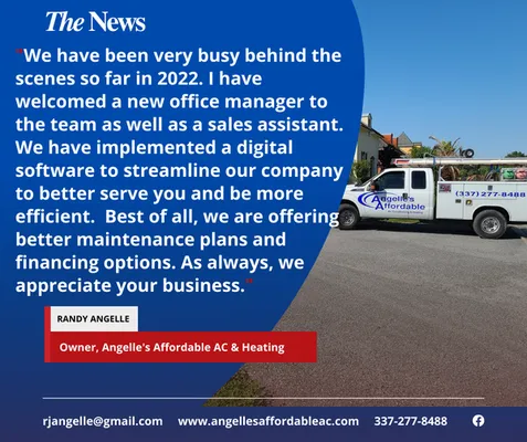 Angelle's Affordable Air Conditioning and Heating Logo