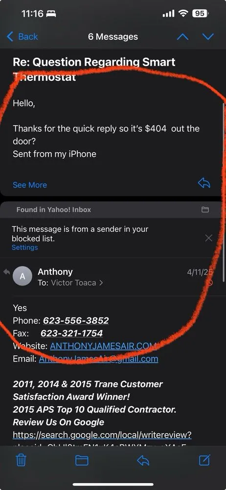 Slide of Anthony James Air Conditioning & Heating