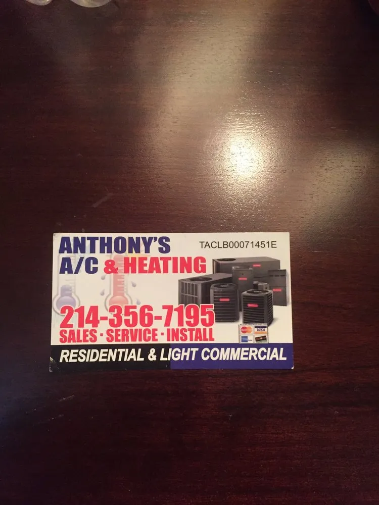 Slide of Anthony's A/C & Heating