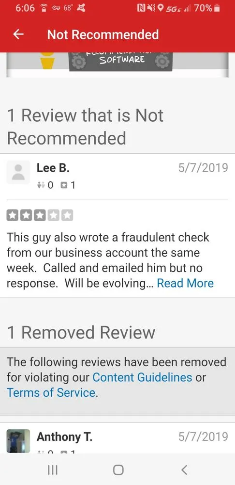 Slide of Anthony's All Service